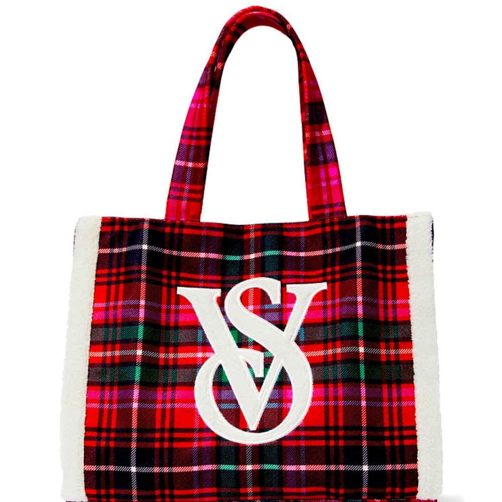 NWT Victoria’s Secret Plaid Tote